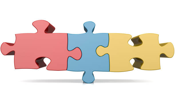 istock Blue red yellow jigsaw puzzle 1056135176