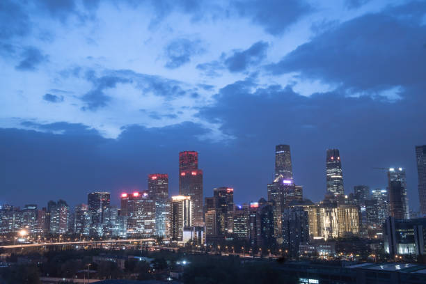 istock Modern urban landscape in the evening 1056135630