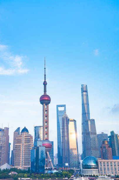 City building backgrounds City building backgrounds shanghai tower stock pictures, royalty-free photos & images