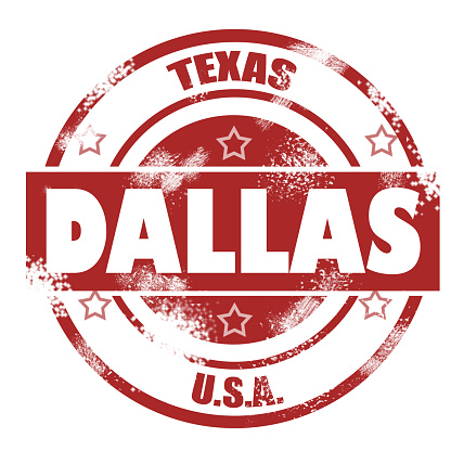 Dallas stamp image with hi-res rendered artwork that could be used for any graphic design