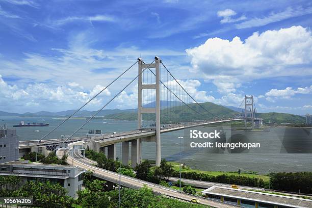 Ponte Tsing Ma - Fotografie stock e altre immagini di Hong Kong - Hong Kong, Ponte, Acciaio