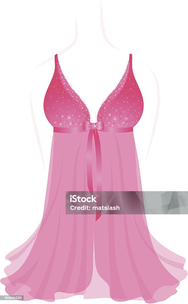 lingerie rosa. - Vetor de Camisola royalty-free