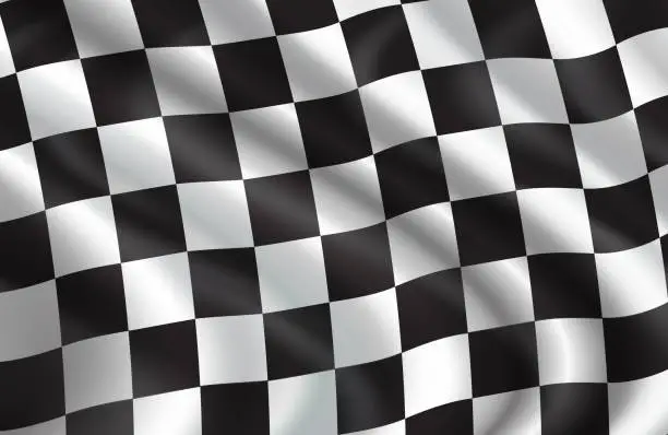 Vector illustration of Vector background of checkered flag pattern