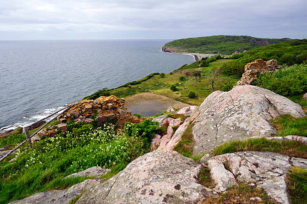 Landscape of Bornholm island on Baltic sea, Denmark