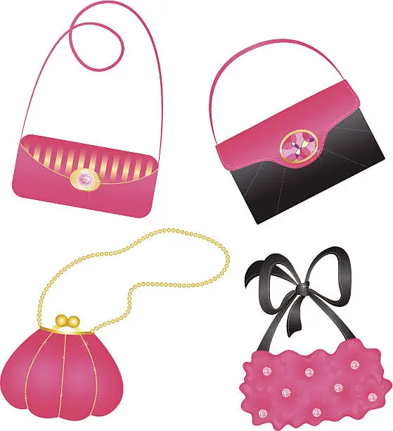 Vector illustration of Handbags.
