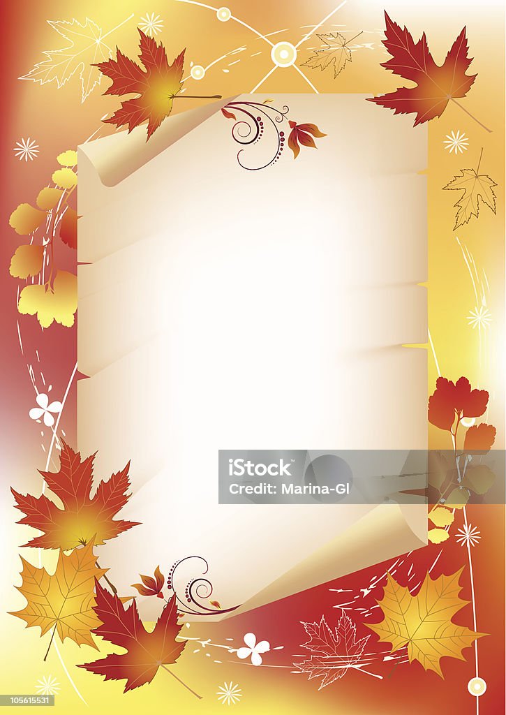 Automne fond avec place pour votre texte. - clipart vectoriel de Abstrait libre de droits