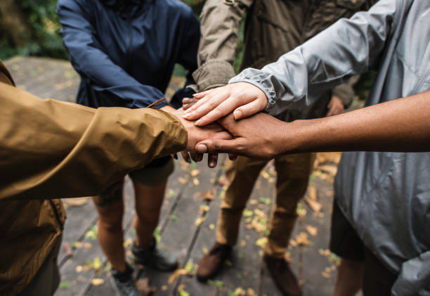 istock Team building outdoor in the forest 1056155918