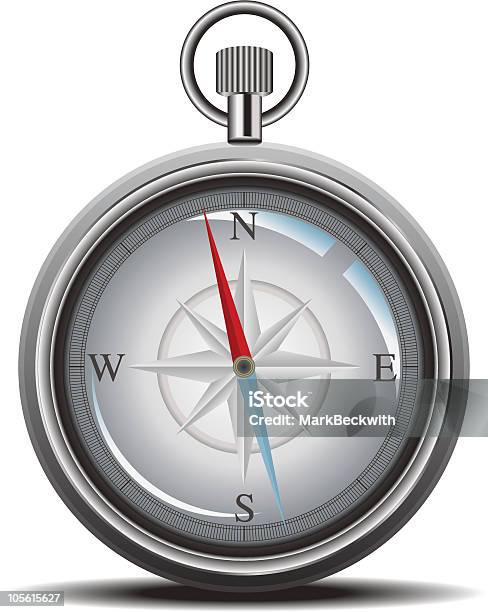 Silver Compass Icon Compass Silver Stock Illustration - Download Image Now - Antique, Arrow ...