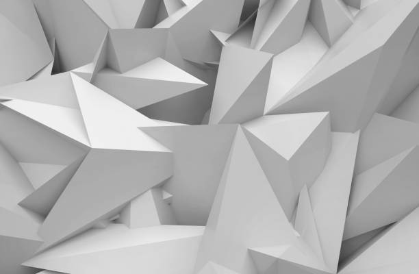 istock 3D abstract background. Illustration of geometric stones 1056158434