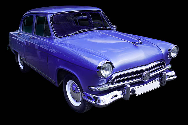 istock Classic blue retro car isolated 105616200