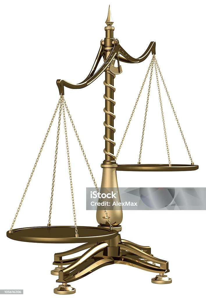 真鍮尺度絶縁 - 正義の天秤のロイヤリティフリーストックフォト