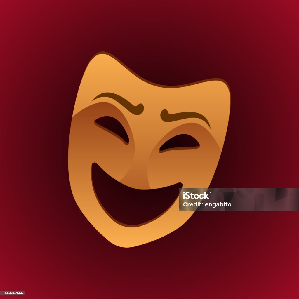 Mask For Math Scared Theatrical Mask Scared Expression Stock Illustration - Download Image ...