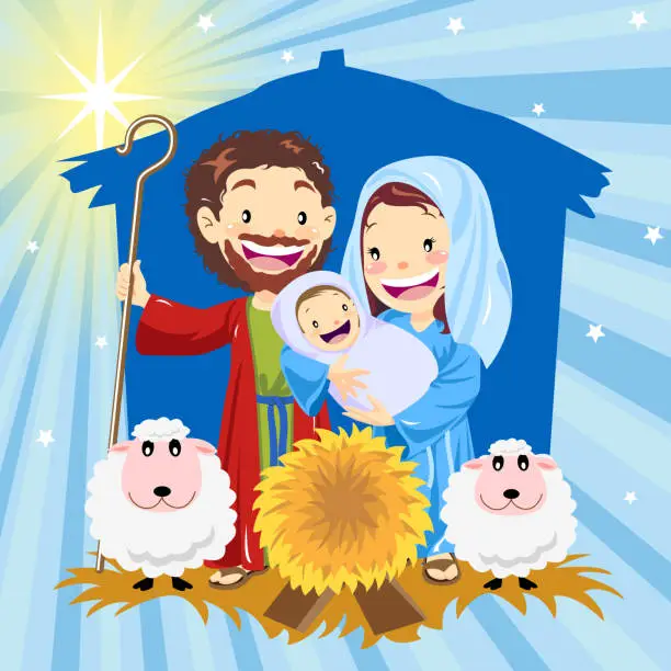 Vector illustration of Nativity Night