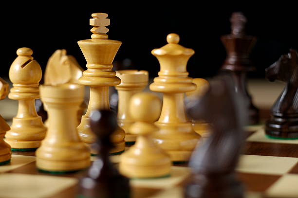 Chess match stock photo