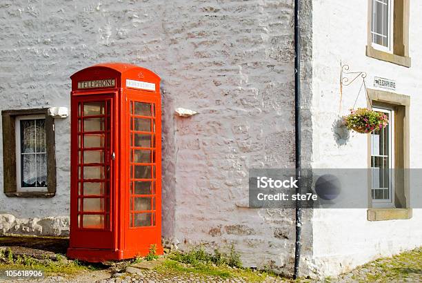 British Phonebox And Telegraph Office Stock Photo - Download Image Now - Box - Container, Cobblestone, Color Image