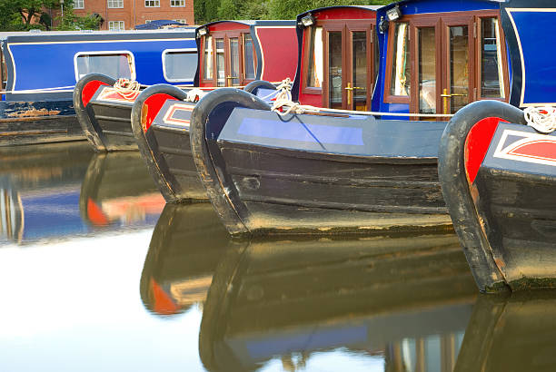 istock Canal boats in boat yard 105618908