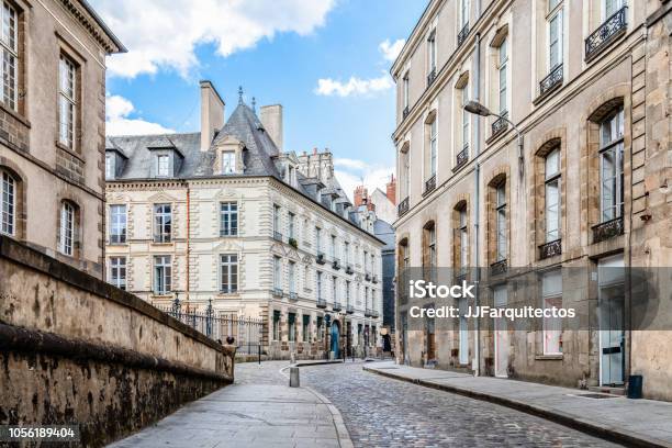 Scenic View Of The Town Of Rennes In France Stock Photo - Download Image Now - City, Rennes - France, Street