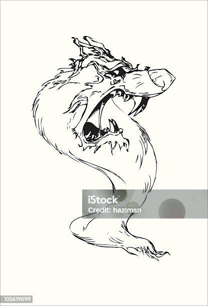 Scary Fantasy Wolf Character Stock Illustration - Download Image Now - Anger, Animal, Animal Body Part