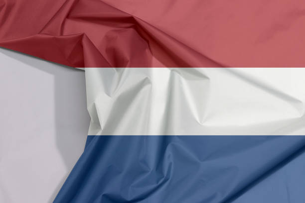 istock Netherlands fabric flag crepe and crease with white space. 1056191544