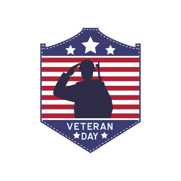 happy veteran's day for american veteran happy veteran's day for american veteran. vector illustration veterans day logo stock illustrations