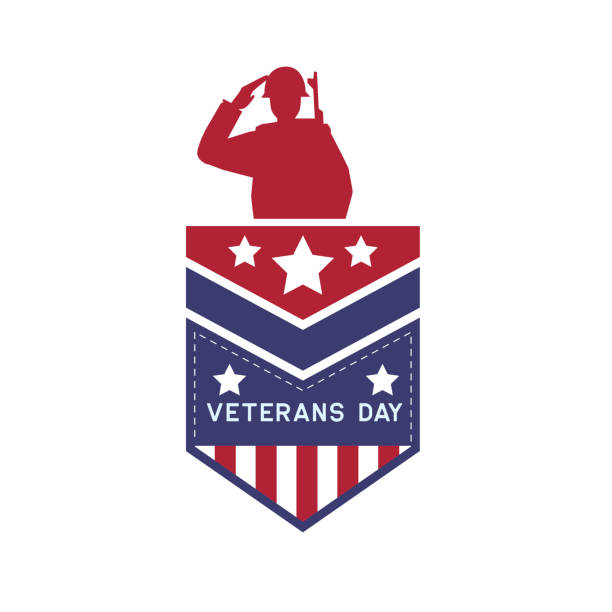 happy veteran's day for american veteran happy veteran's day for american veteran. vector illustration veterans day logo stock illustrations