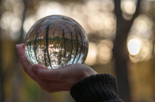 istock Closeup of a glass ball 1056195834