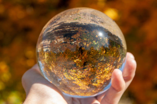 istock Closeup of a glass ball 1056199904