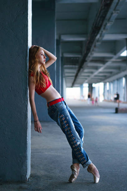 istock Ballerina dancing. Street performance. 1056200148