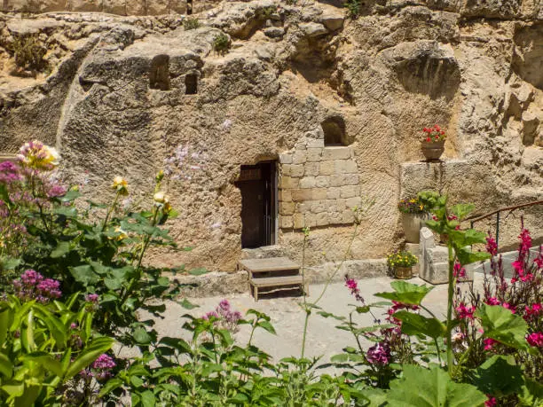 Photo of The Garden Tomb, rock tomb in Jerusalem, Israel