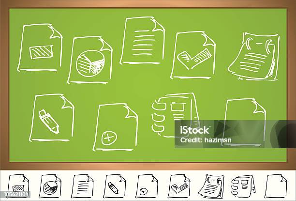 Icon Set Stock Vektor Art und mehr Bilder von Akte - Akte, Bedecken, Buch