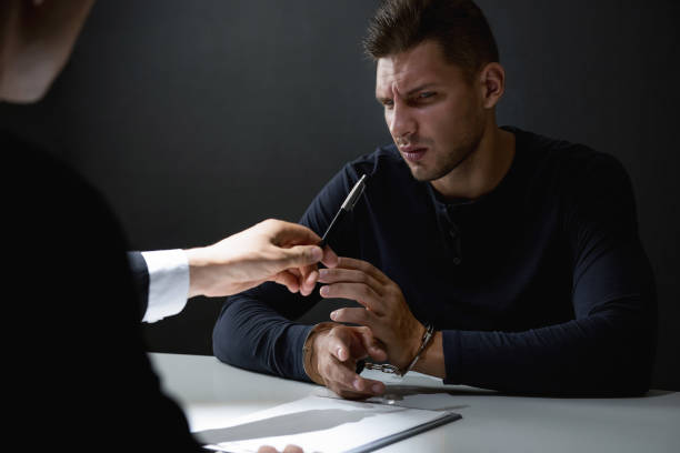 istock Criminal man refuse to admit crime 1056215374