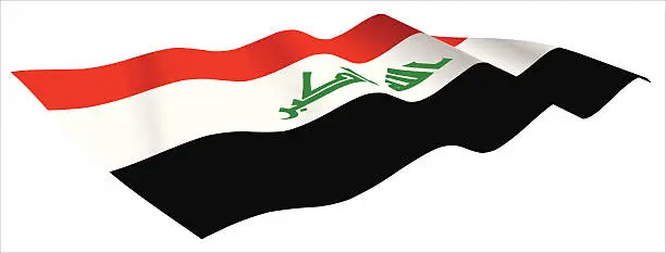 Vector illustration of Iraq flag