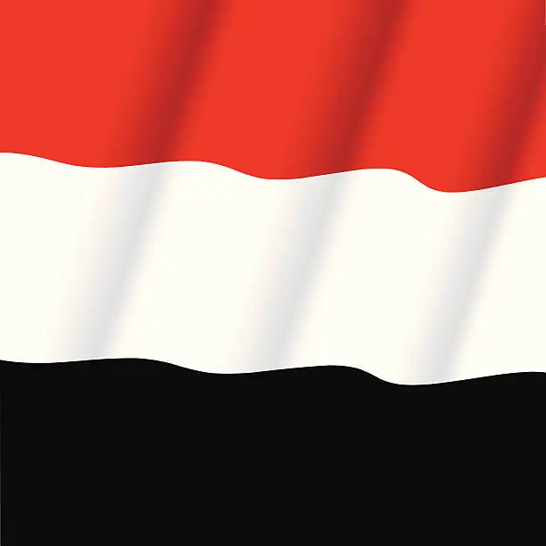 Vector illustration of Yemen flag