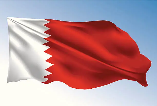 Vector illustration of Bahrain flag