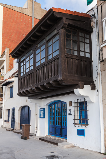 Calafell, Spain - August 18, 2014: Entrance to Casa Barral Museum, established in old fishermans shop where the poet, editor, writer and politician Carlos Barral lived