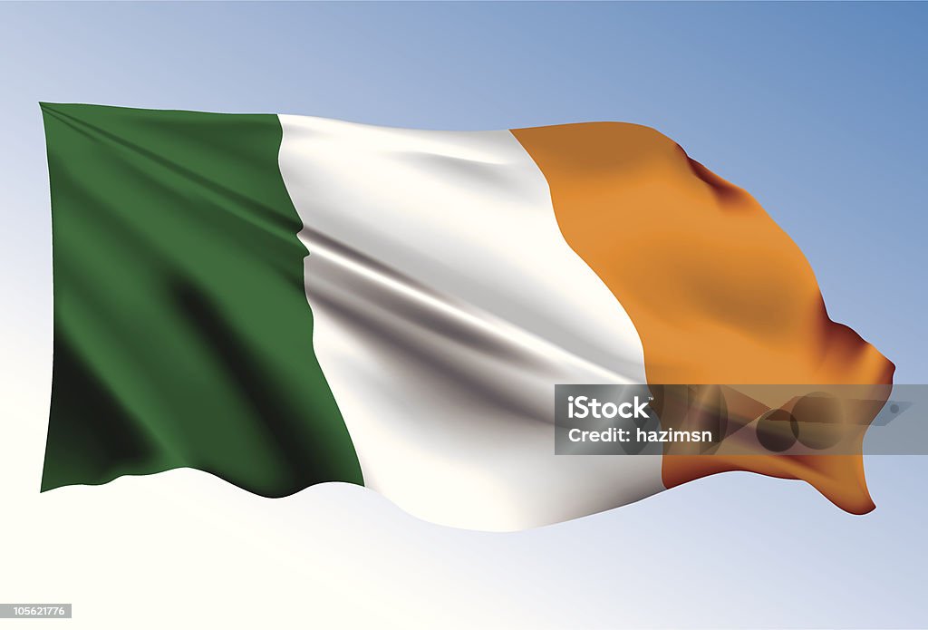 Drapeau de l'Irlande - clipart vectoriel de Drapeau irlandais libre de droits