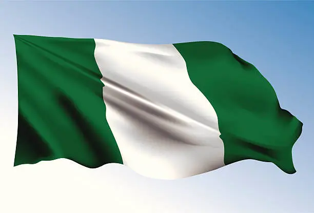 Vector illustration of Nigeria Flag