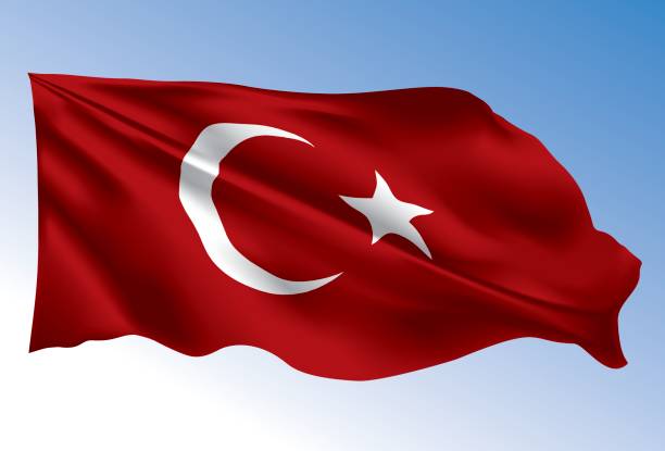 ilustraciones, imágenes clip art, dibujos animados e iconos de stock de bandera de turquía - flagged