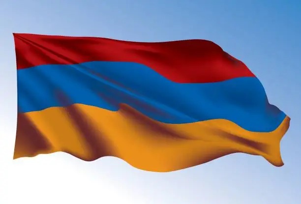 Vector illustration of Armenia Flag