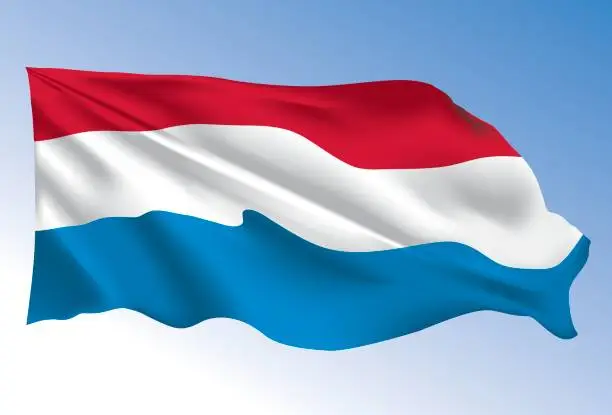 Vector illustration of Luxembourg Flag