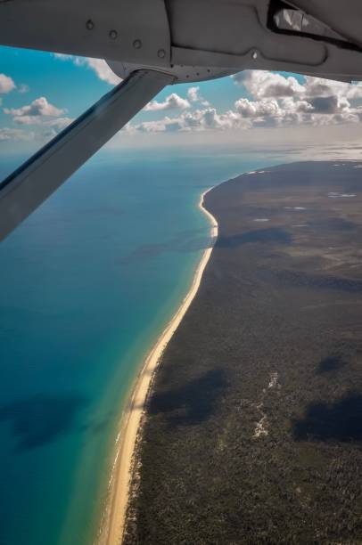 istock Cesna view pacific tropical Beach, Hervey Bay, Australia 1056229558