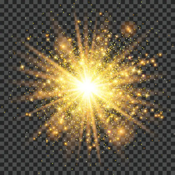 Vector illustration of Golden dust