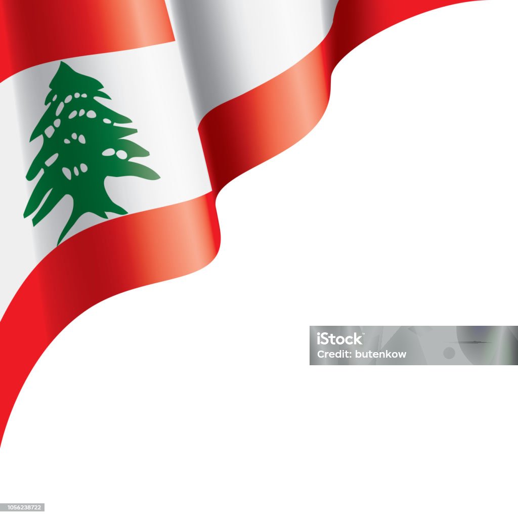 レバノンの国旗は、白の背景にベクトル画像 - イラスト素材...