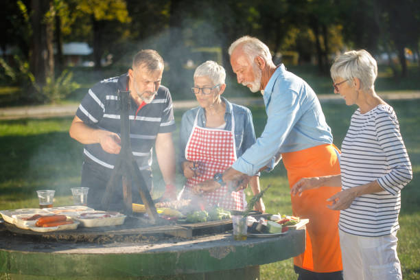 istock Senior people having a picnic 1056244580