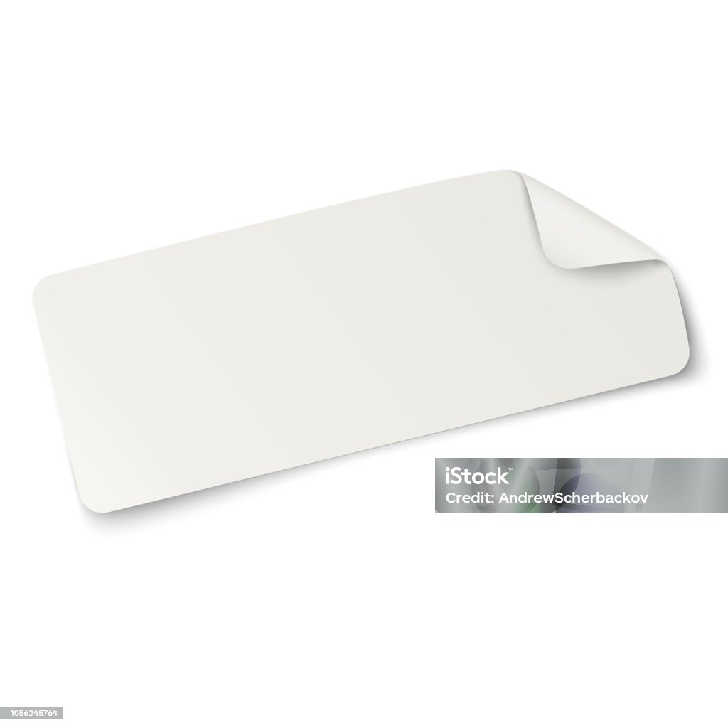 Sticker Rectangular Note Rectangular Oblong Paper Sticker Note Isolated On White Light From ...