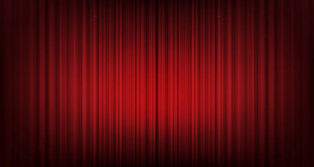vektor roten vorhang hintergrund, modernen stil. - cinema theater stock-grafiken, -clipart, -cartoons und -symbole