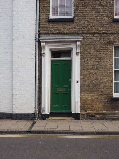 istock green traditional british door 1056253760