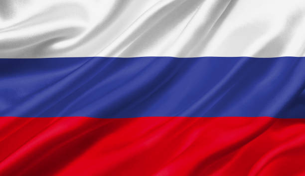 istock Russia flag waving with the wind, 3D illustration. 1056257504