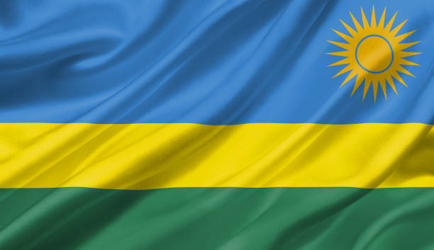 istock Rwanda flag waving with the wind, 3D illustration. 1056257662