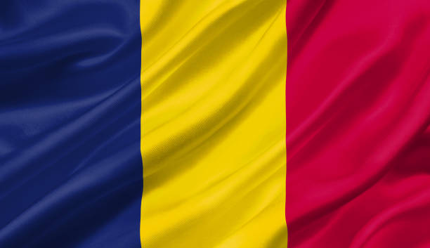istock Chad flag waving with the wind, 3D illustration. 1056257876